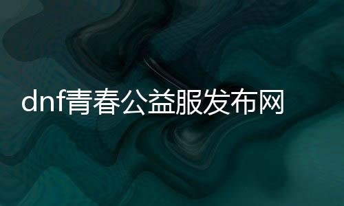 dnf青春公益服发布网（DNF发布网公益服发布网）